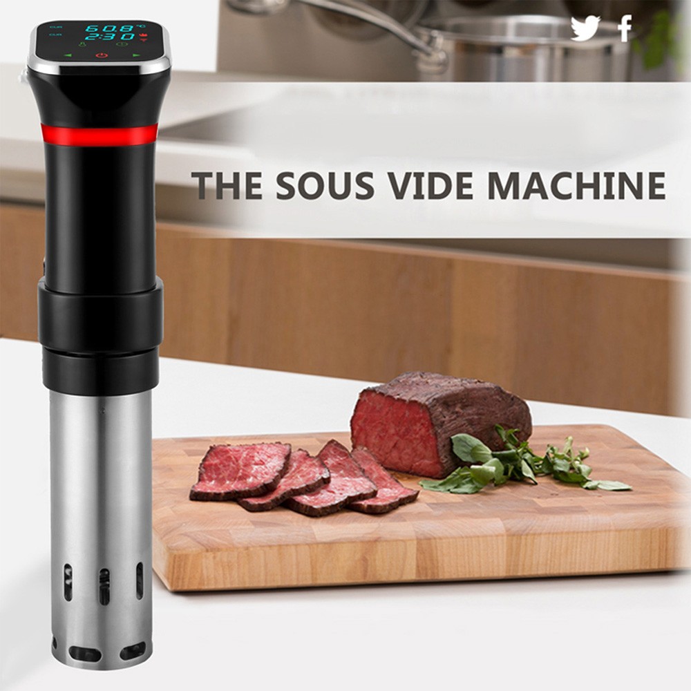 Sous Vide Cooker Machine, 1100W Vacuum Slow Cooker Heater, LED Touch Screen, 25-95 Celsius Temperature Range