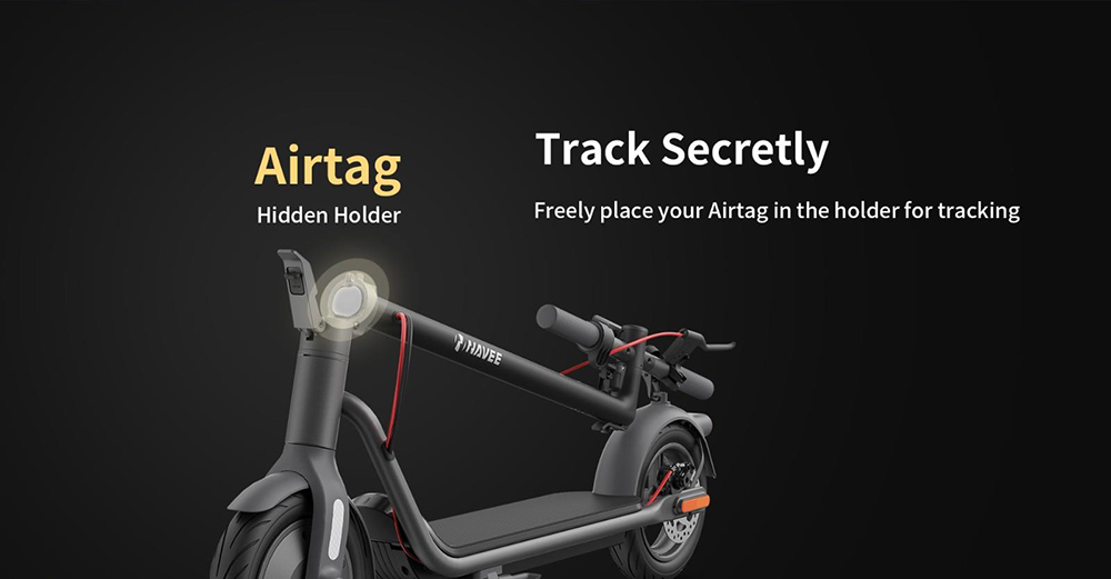 NAVEE V50 Electric Scooter Foldable 700W Max Power 50km Max Range 10'' Pneumatic Tires with AirTag Holder LED Display