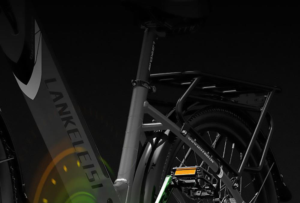 LANKELEISI ES500PRO Electric Bike 500W Motor 48V 14.5Ah Battery 24'' Tire 32km/h Max Speed Shimano 7 Speed Gear - Grey