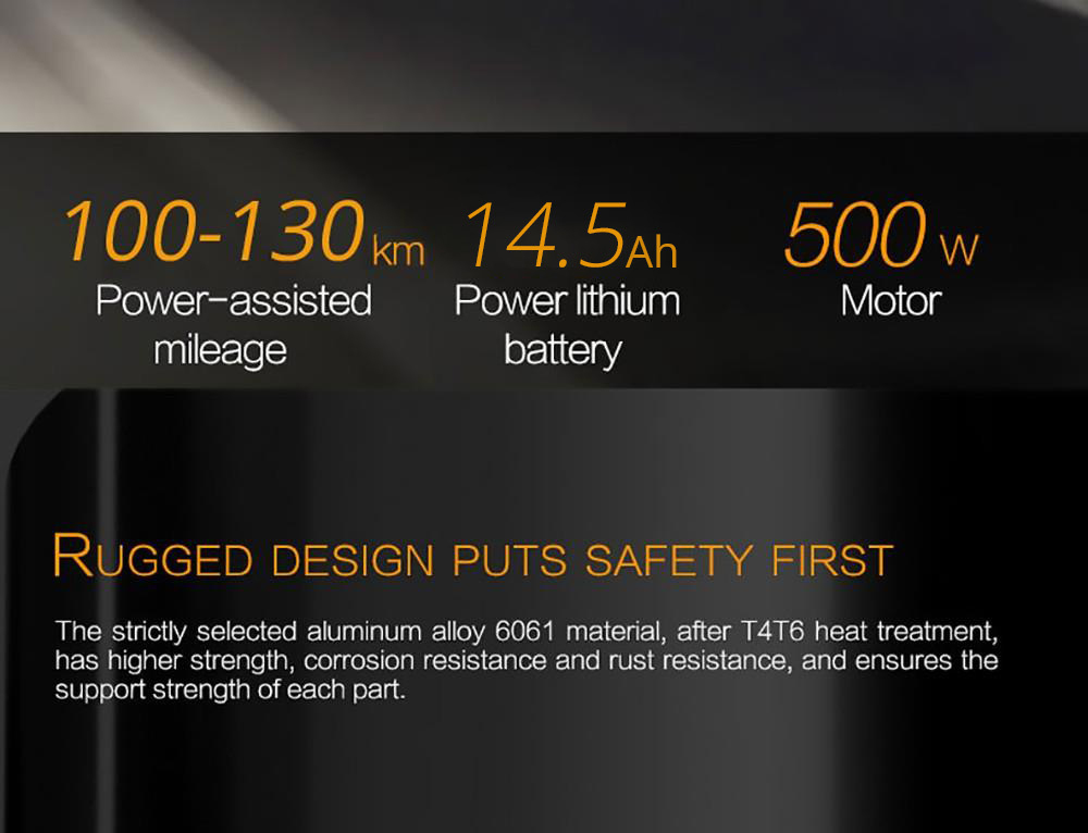 LANKELEISI ES500PRO Electric Bike 500W Motor 48V 14.5Ah Battery 24'' Tire 32km/h Max Speed Shimano 7 Speed Gear - Grey