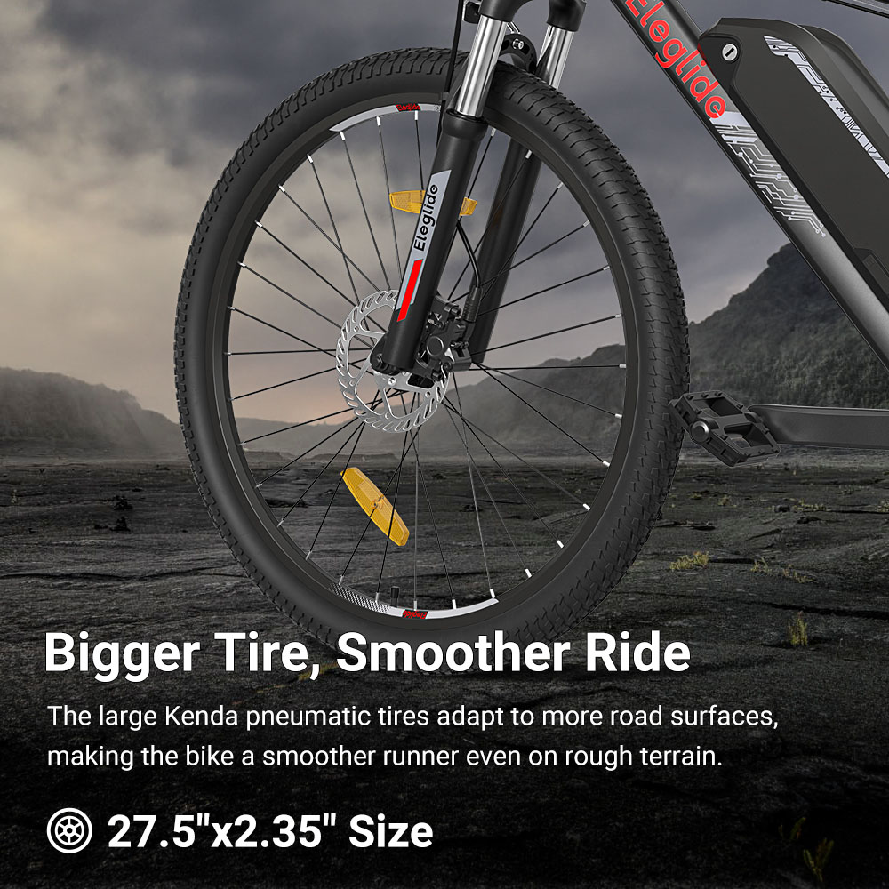 2PCS Eleglide M2 Electric Bike 27.5 inch Pneumatic Rubber Tire 250W Motor 25km/h Speed 36V 15Ah Battery 125km Range 120kg Load Shimano 24-Speed Gear Hydraulic Disc Brakes with APP Control Electric Bicycle