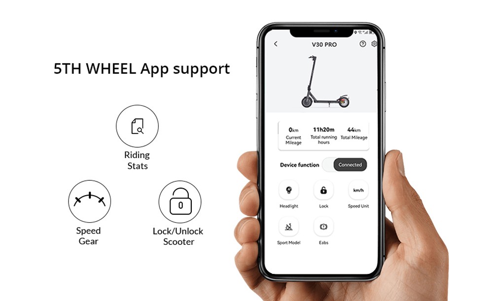 5TH WHEEL V30 Pro Foldable Electric Scooter Europe