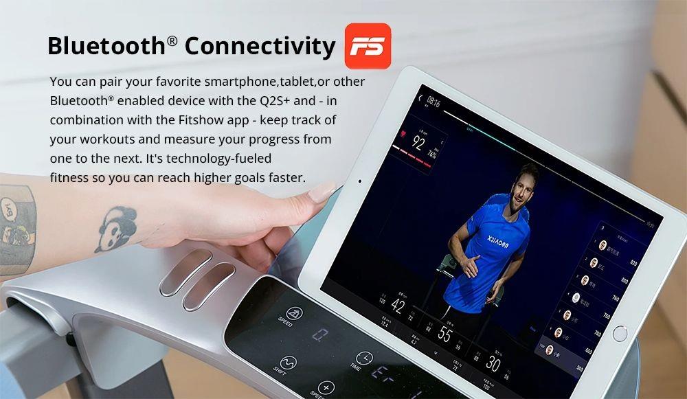 XQIAO OVICX Q2S Plus Smart Folding Walking Running Machine Ultra-Thin Treadmill Gym Equipment With Smart Deceleration, APP KINOMAP & ZWIFT Video/Coach, LED Display From Xiaomi Youpin - EU Version