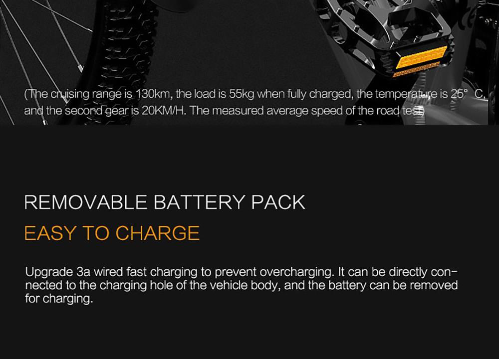 LANKELEISI ES500PRO Electric Bike 500W Motor 48V 14.5Ah Battery 24'' Tire 32km/h Max Speed Shimano 7 Speed Gear - Grey