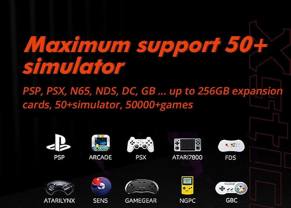 AMPOWN GD20 Game Stick with 2 Wireless Game Console, Emuelec 4.3, 64GB TF Card 40000+ Games, 4K HDMI Output