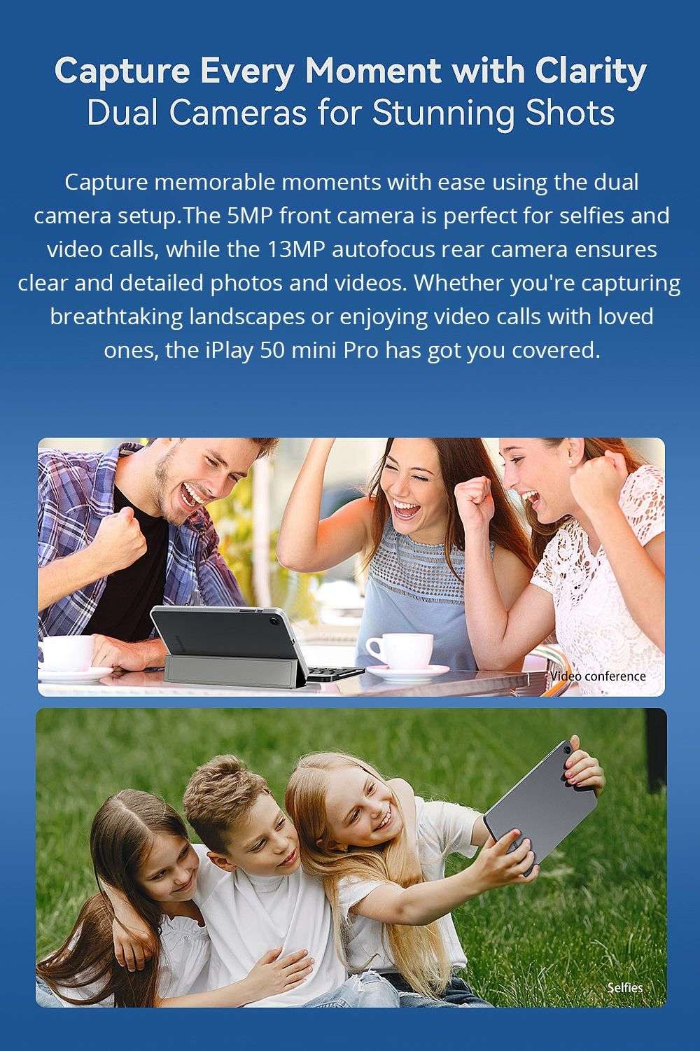 (Buy & Get Bundled Gifts)  AllDOCUBE iPlay 50 Mini Pro 4G Tablet with MTK 6789 G99 8GB RAM 256GB ROM 5MP Front Camera 13MP Rear Camera 5G WiFi Android 13