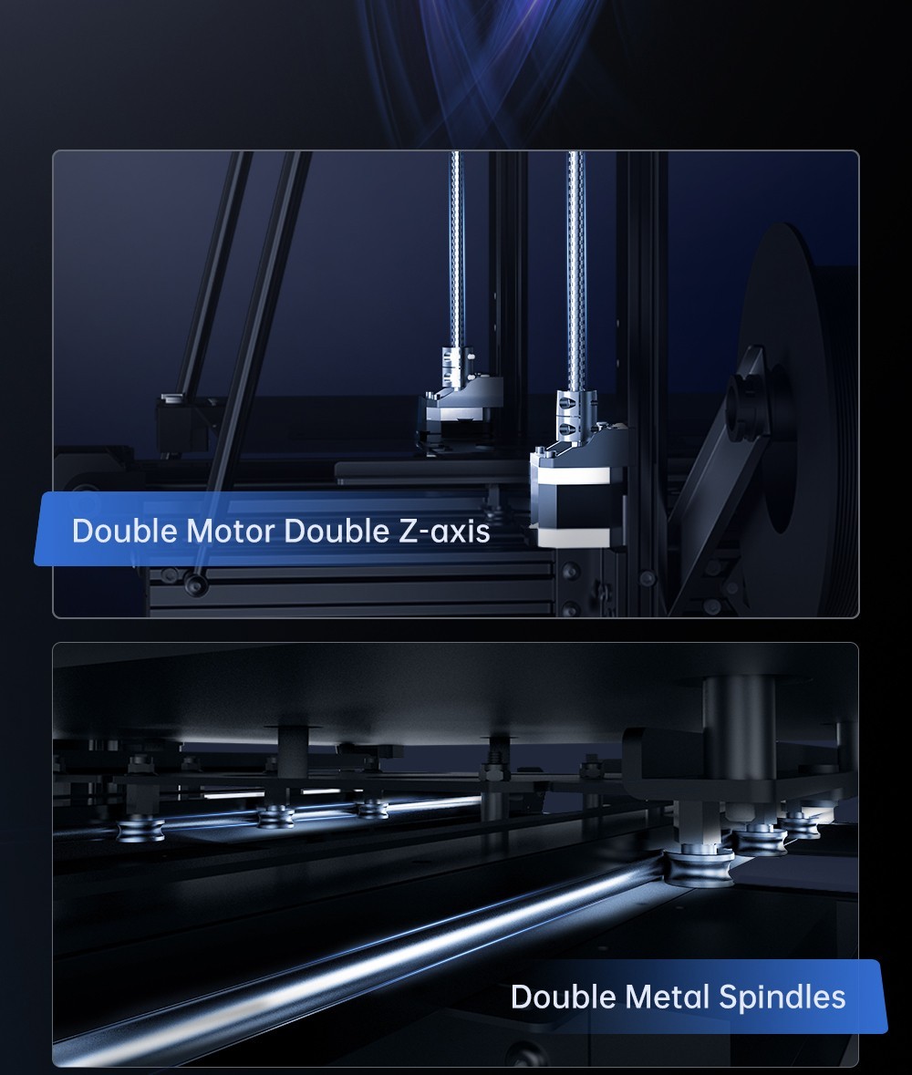 Anycubic Kobra 2 Max 3D Printer, 49-Point Auto Leveling, 500mm/s Max Printing Speed, Direct Extruder, 32-bit Silent Motherboard, Filament Detection, Cooling Fan, APP Control, 420x420x500mm - EU Plug