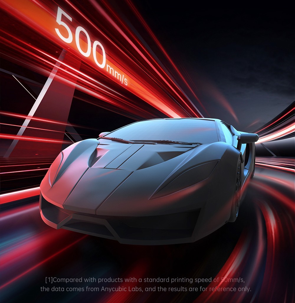 Anycubic Kobra 2 Pro 3D Printer, 25-Point Auto Leveling, 500mm/s Max Printing Speed, Direct Extruder, 32-bit Silent Motherboard, Filament Detection, Cooling Fan, APP Control, 220x220x250mm - EU Plug