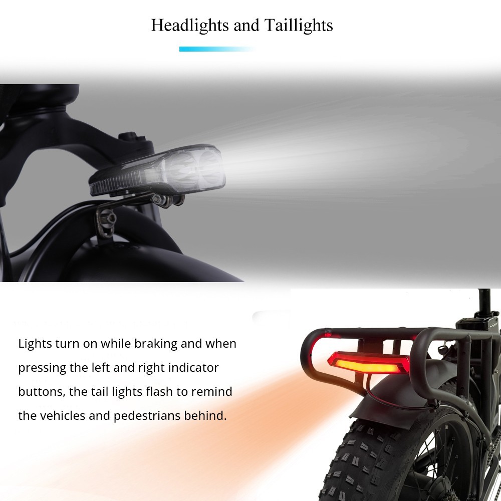 CMACEWHEEL GW20 Electric Bike with Front Basket 20*4.0 inch CST Tire 750W Motor 40km/h Max Speed 15Ah Battery