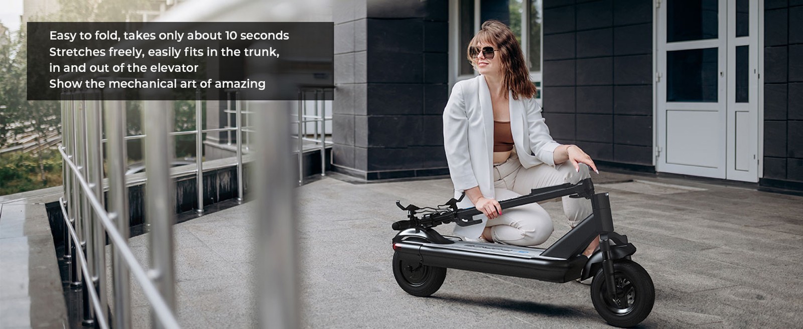 G-FORCE S10 Electric Scooter 500W Brushless Gear Hub Motor 33km/h Max Speed 48V 12Ah Lithium Battery 48km Range