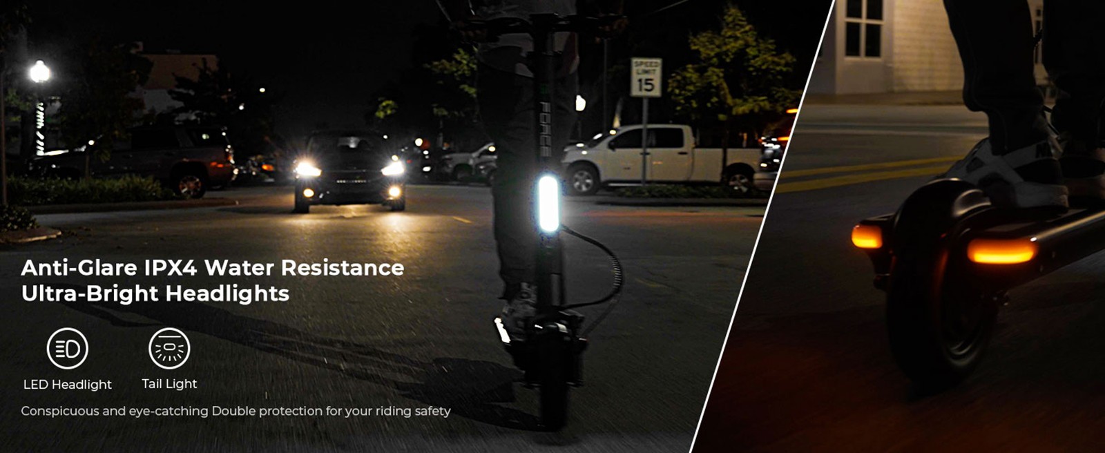 G-FORCE S10 Electric Scooter 500W Brushless Gear Hub Motor 33km/h Max Speed 48V 12Ah Lithium Battery 48km Range