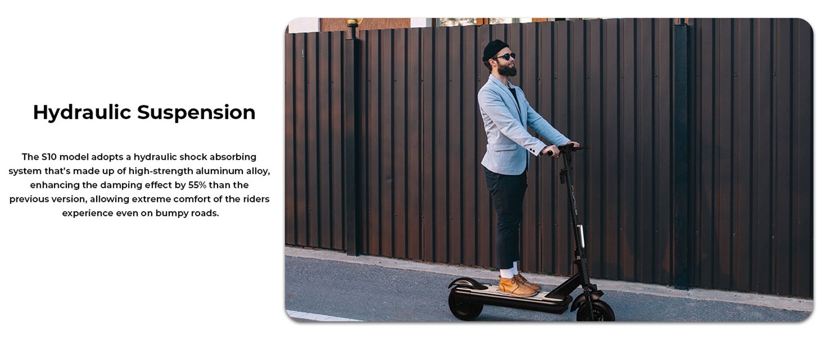 G-FORCE S10 Electric Scooter 500W Brushless Gear Hub Motor 33km/h Max Speed 48V 12Ah Lithium Battery 48km Range