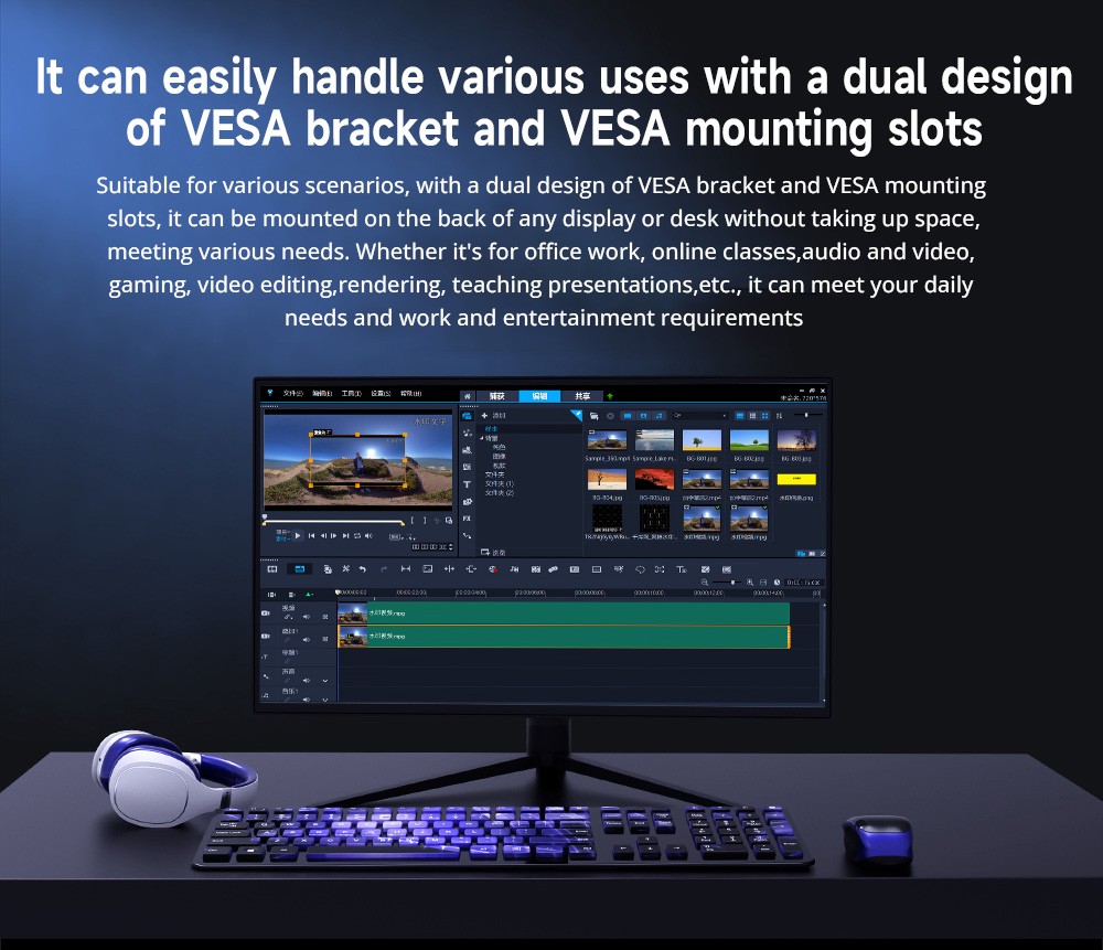 GMK M2 Mini PC 11th Generation Intel Core i7-11390H, 16GB DDR4 1T SSD, Windows 11 Pro, WiFi 6, 4K Output - EU