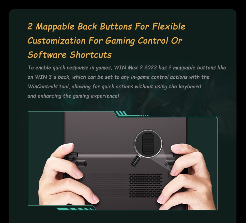 GPD Max 2 2023 Handheld Game Laptop AMD Ryzen 7 7840U Processor up to 5.1GHz, 32GB LPDDR5 2TB SSD Windows 11 WiFI 6 - EU