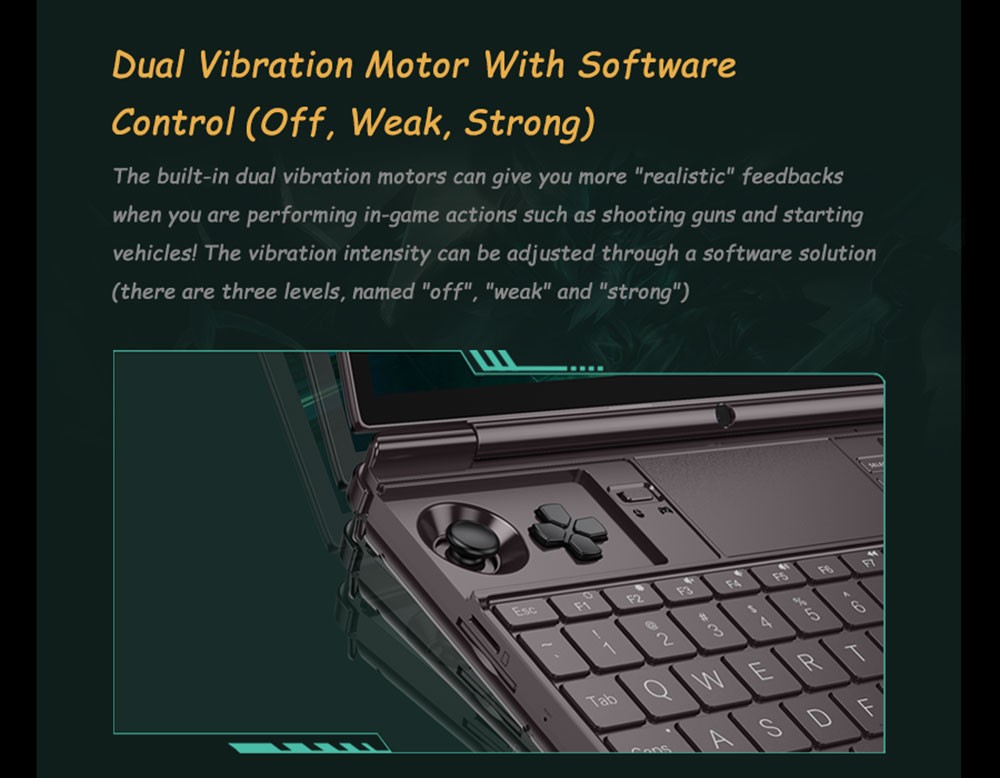 GPD Max 2 2023 Handheld Game Laptop AMD Ryzen 7 7840U Processor up to 5.1GHz, 64GB LPDDR5 2TB SSD Windows 11 WiFI 6 - EU