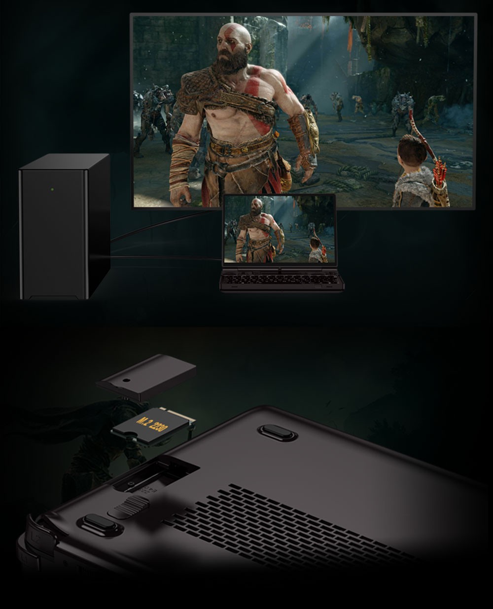 GPD Max 2 2023 Handheld Game Laptop AMD Ryzen 7 7840U Processor up to 5.1GHz, 64GB LPDDR5 2TB SSD Windows 11 WiFI 6 - EU