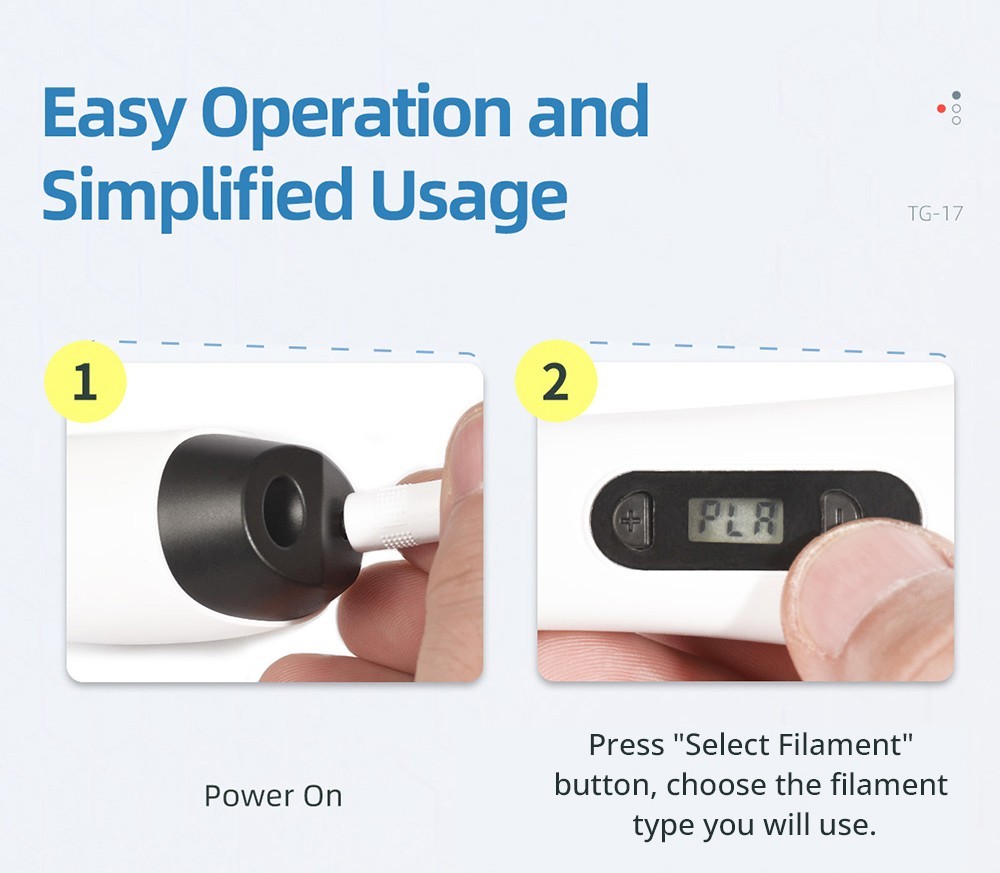 Geeetech TG17 3D Printing Pen with PLA Filament, Printing ABS / PLA / PCL