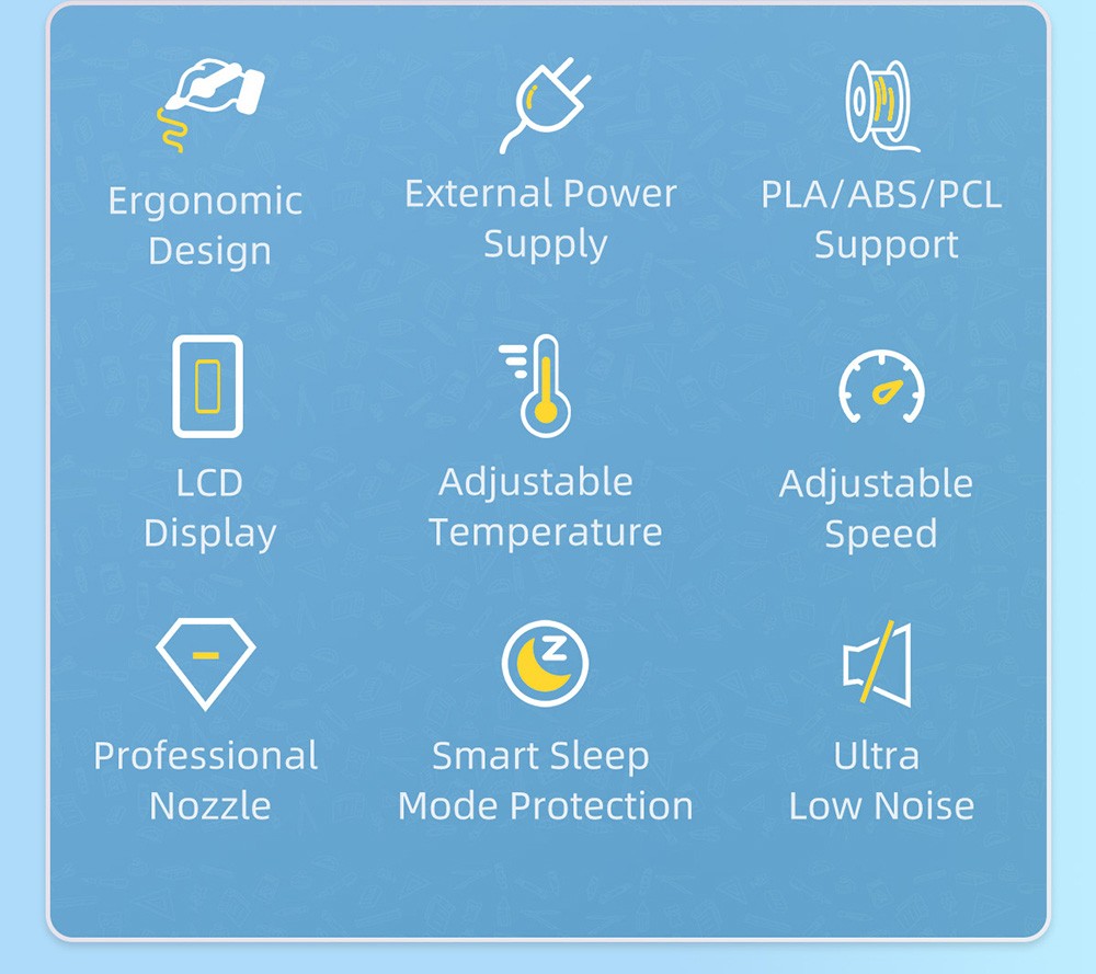 Geeetech TG17 3D Printing Pen with PLA Filament, Printing ABS / PLA / PCL