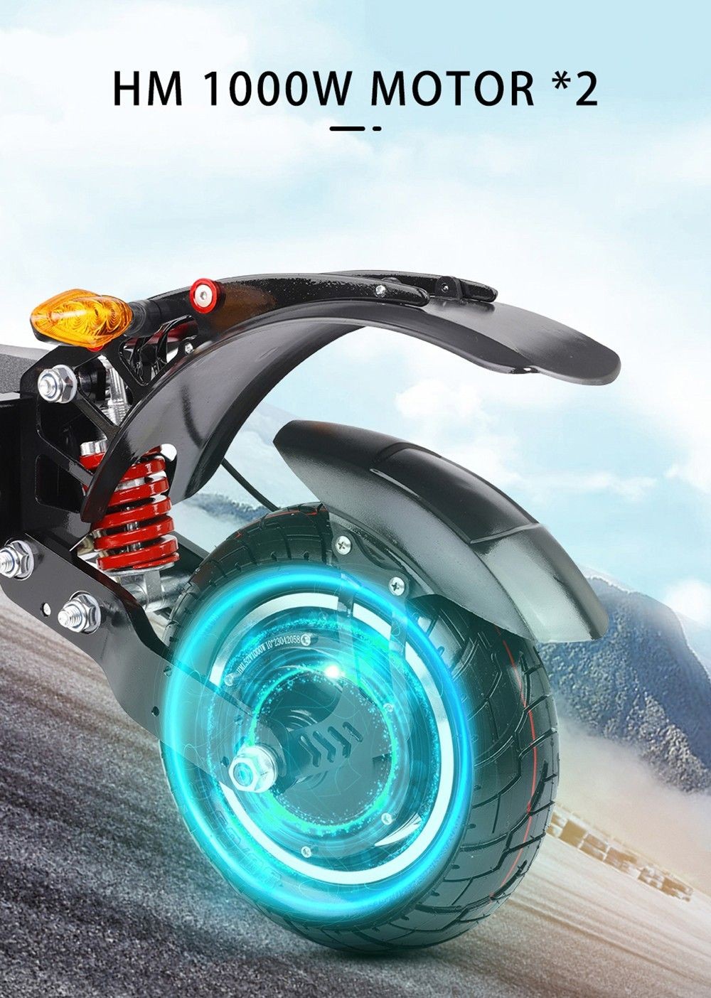 Halo Knight T108 Electric Scooter 10 inch Road Tires 1000W*2 Motor 65km/h Max Speed 52V 28.8Ah batéria Max. dojazd 60km