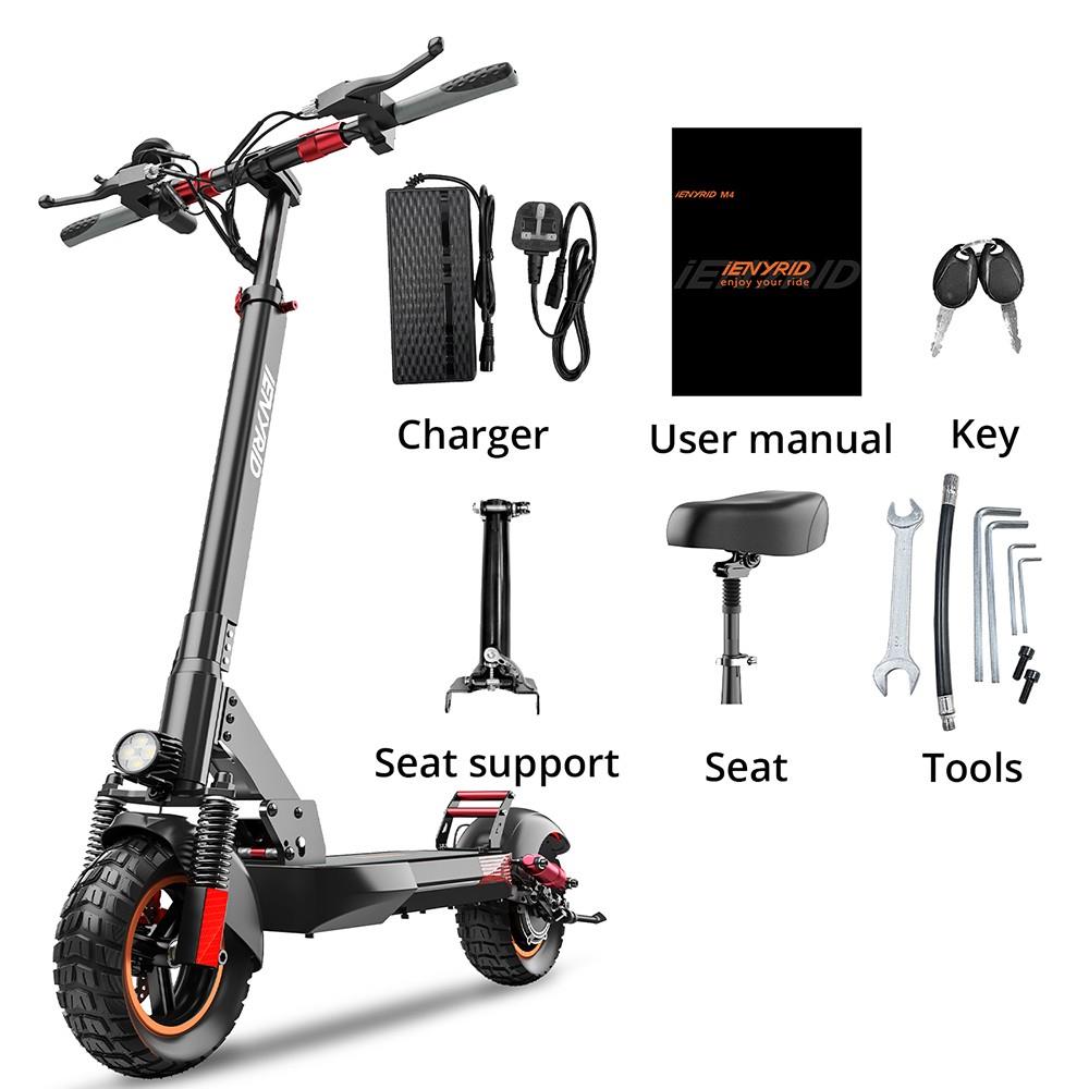 IENYRID M4 Electric Scooter 48V 600W Motor 45km/h Max Speed 10Ah Lithium Battery 25-35km Range Disc Brake