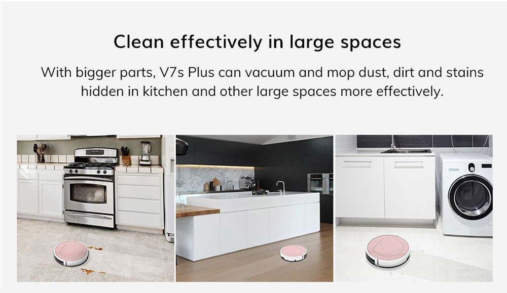 ILIFE V7s Plus Robot Vacuum Cleaner, Vacuuming & Mopping, 300ml Dust Box, 2600mAh Battery, 120min Runtime, i-Dropping Technology, Automatic Obstacle Avoidance