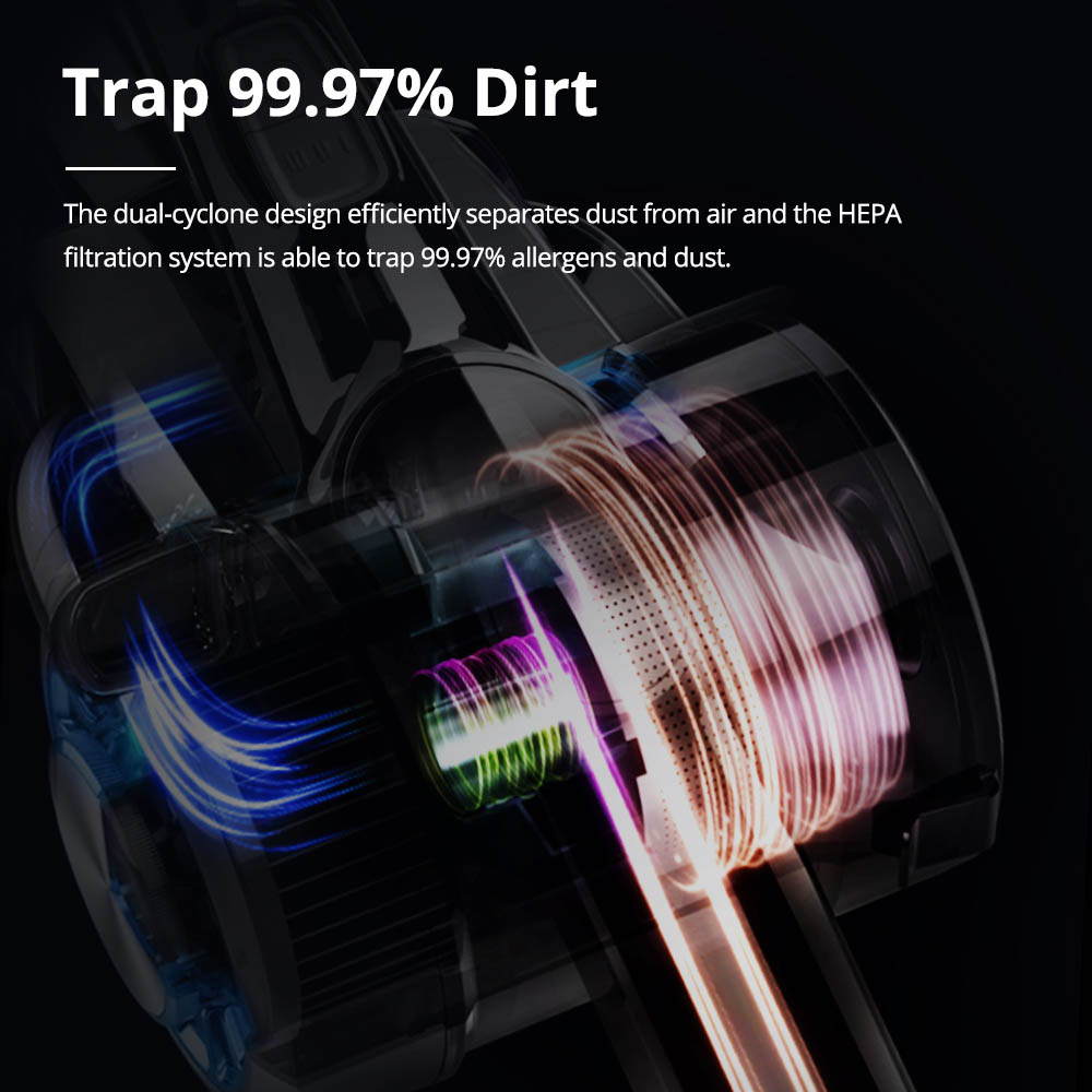 Refurbished JIMMY JV85 Smart Cordless Handheld Vacuum Cleaner 185AW Suction 2500mAh Removable Battery 60 Minutes Running Time 600ml Dust Capacity 3 Modes LED Display - Blue