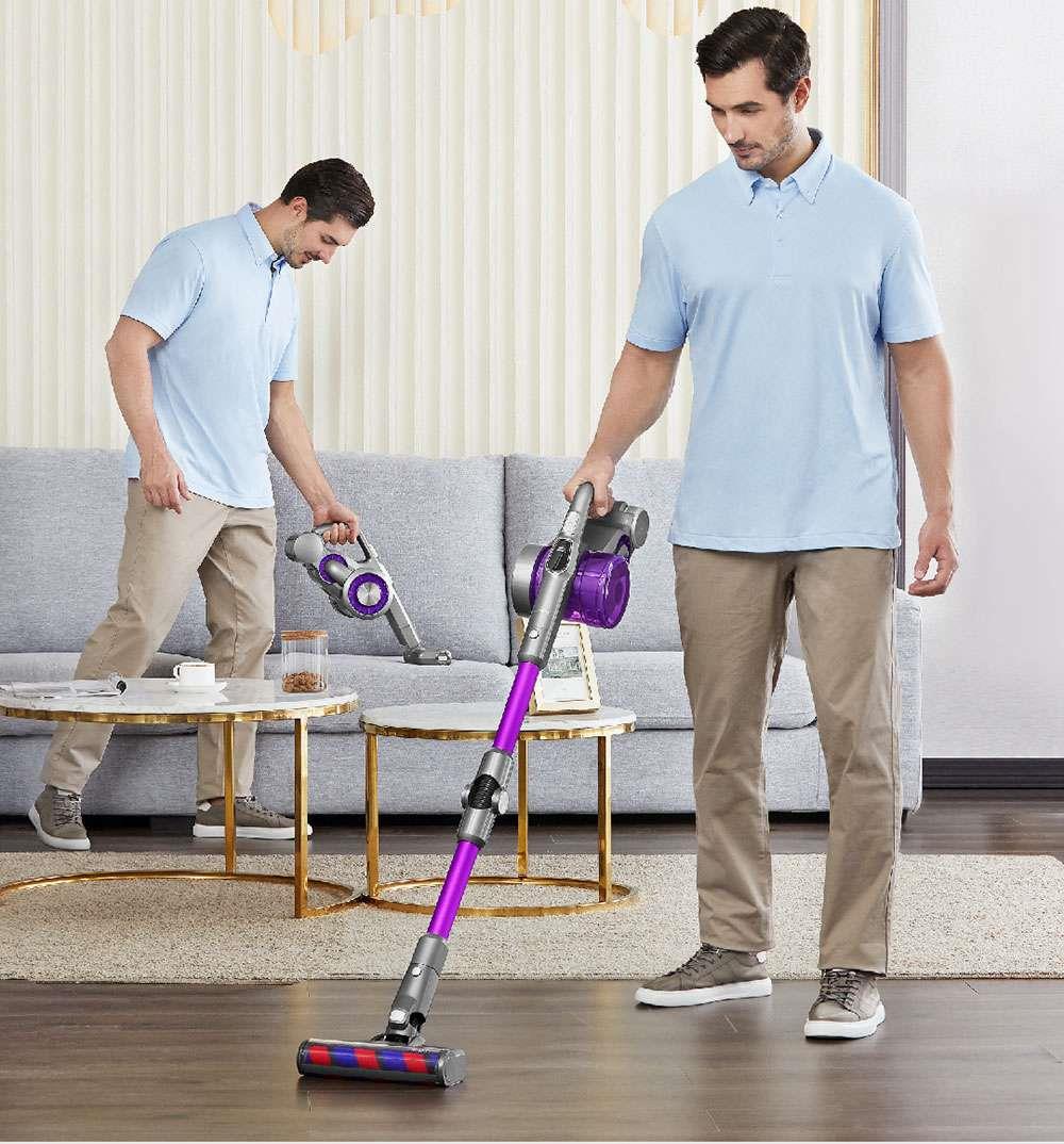 Refurbished Xiaomi JIMMY JV85 Pro Handheld Wireless Vacuum Cleaner 200AW 8pcsx2500mAh LED Disply Screen 70Mins Run Time - Purple