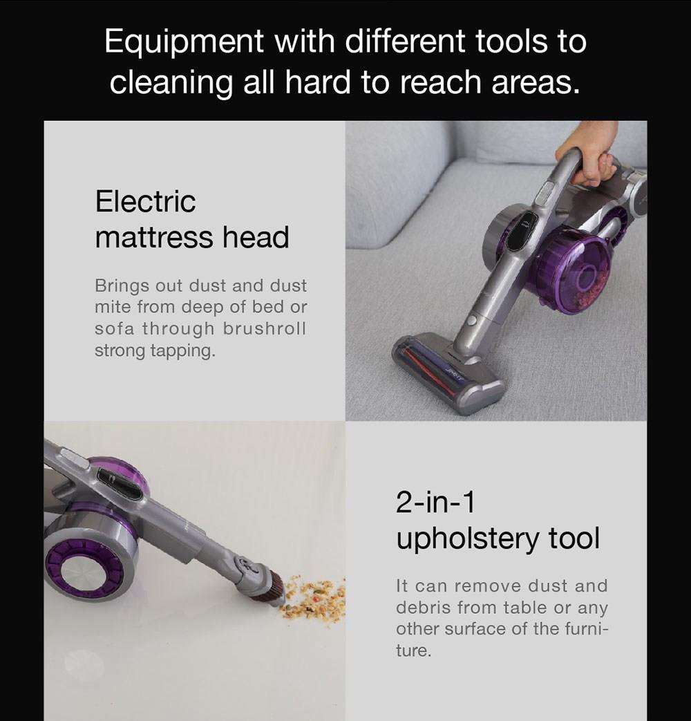 Refurbished Xiaomi JIMMY JV85 Pro Handheld Wireless Vacuum Cleaner 200AW 8pcsx2500mAh LED Disply Screen 70Mins Run Time - Purple