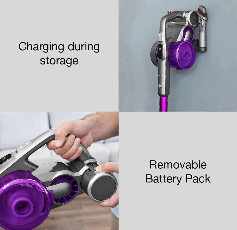 Refurbished Xiaomi JIMMY JV85 Pro Handheld Wireless Vacuum Cleaner 200AW 8pcsx2500mAh LED Disply Screen 70Mins Run Time - Purple