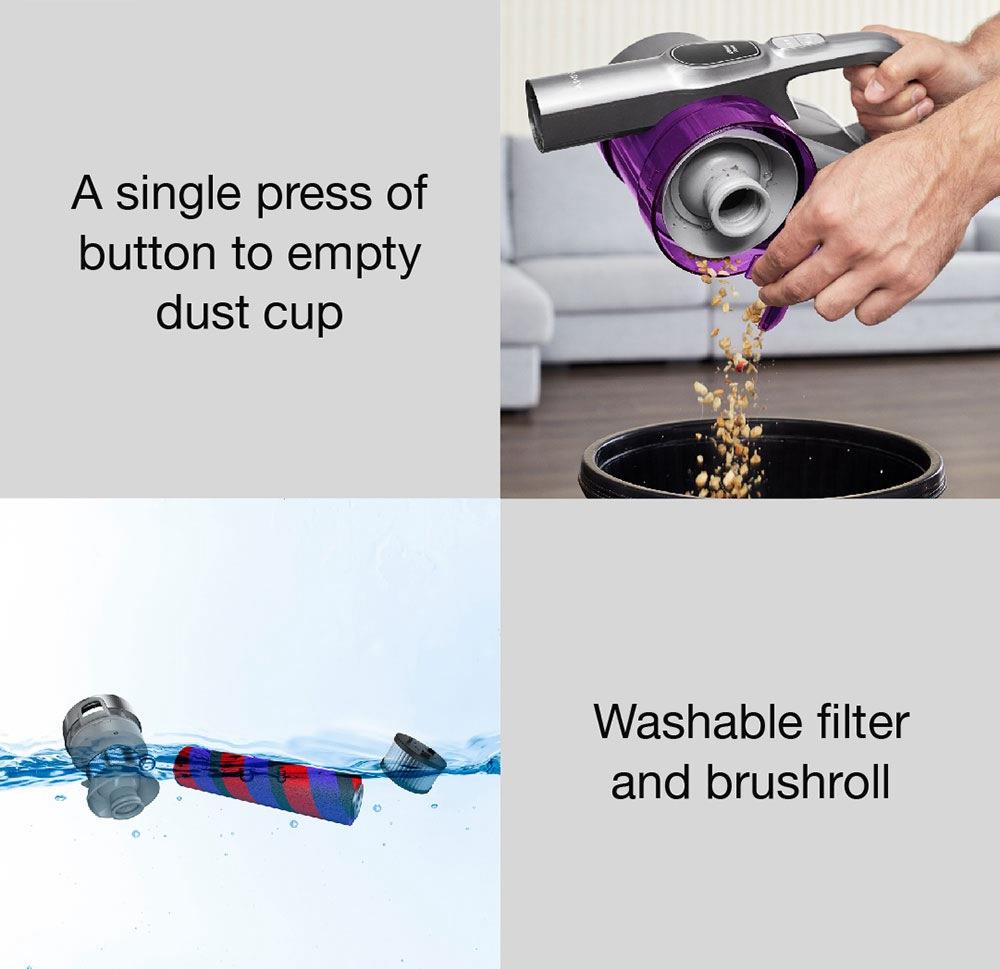 Refurbished Xiaomi JIMMY JV85 Pro Handheld Wireless Vacuum Cleaner 200AW 8pcsx2500mAh LED Disply Screen 70Mins Run Time - Purple