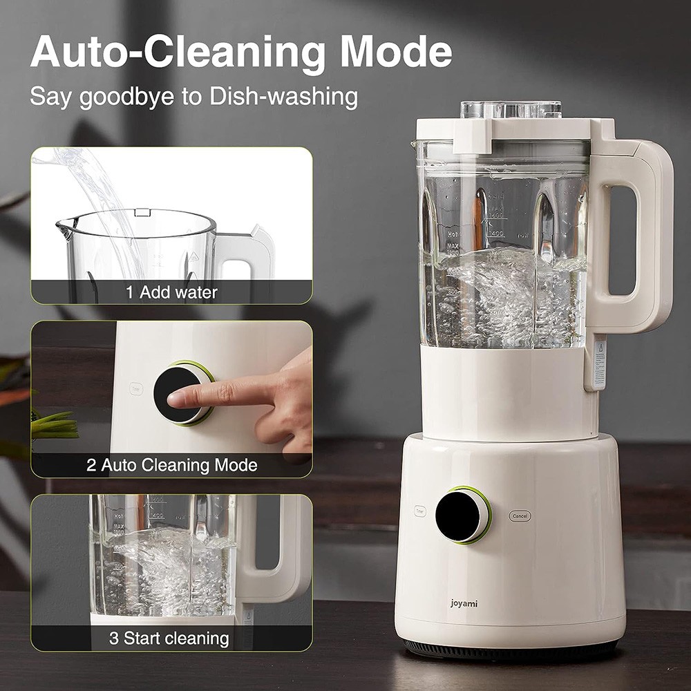 JOYAMI JDD01M Multifunctional Countertop Blender, 1.6L Capacity, 9 Speed, Hot & Cold Functions, Self-Cleaning Smart Stand Mixer, App Control, BPA-Free - White