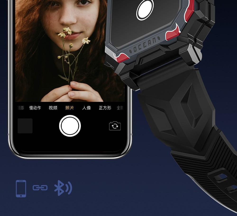 LOKMAT Ocean Max Sport Smartwatch Fitness Tracker Heart Rate, Blood Oxygen Monitor, Bluetooth 5.3 - Red