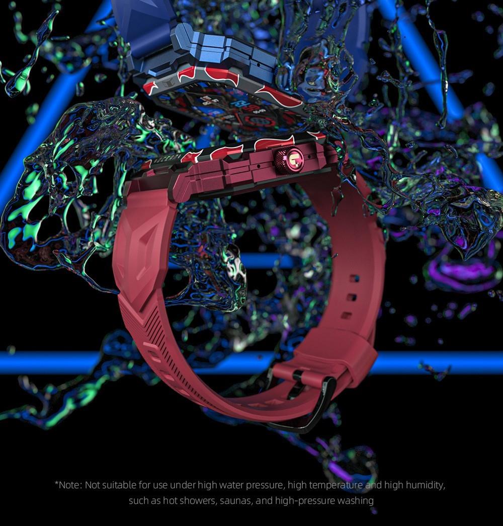 LOKMAT Ocean Max Sport Smartwatch Fitness Tracker Heart Rate, Blood Oxygen Monitor, Bluetooth 5.3 - Red