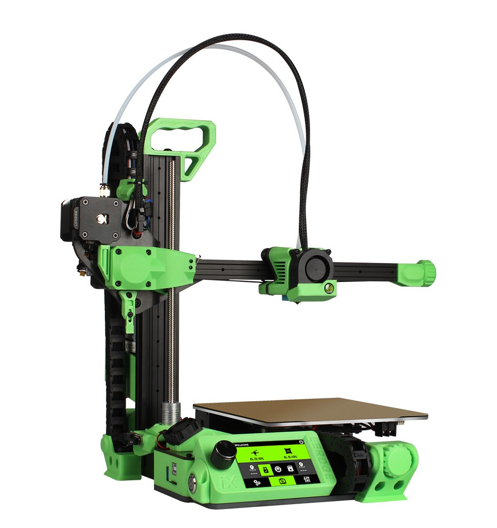 Lerdge iX 3D Printer RTP Version, predmontáž, presnosť tlače 0,1 mm, rýchlosť tlače 200 mm/s, PEI Flexible Sheet, 3.5-palcový dotykový displej IPS, tichý ovládač TMC2226, obnovenie tlače, celokovový extrudér, 180*180*180 mm, V3.0 Version - Green