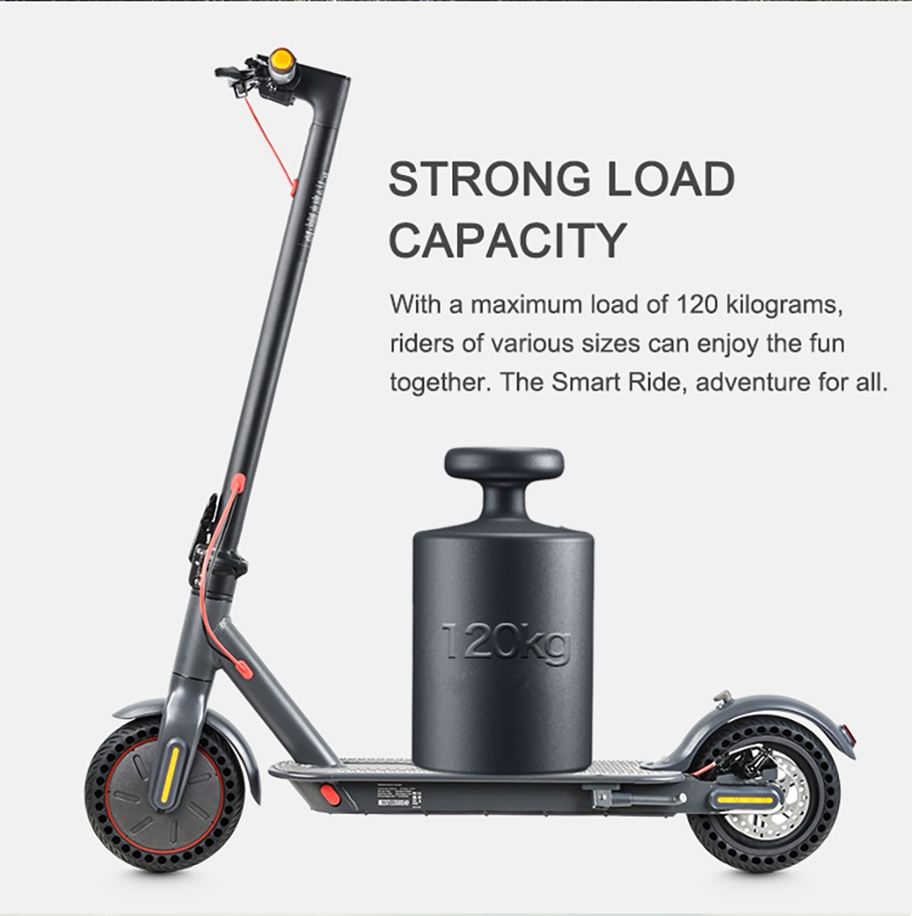 MK083 Electric Scooter 8.5in Tire 36V 350W Motor 25km/h Max Speed 10.4Ah Battery 25km-30km Range 120kg Load APP Control