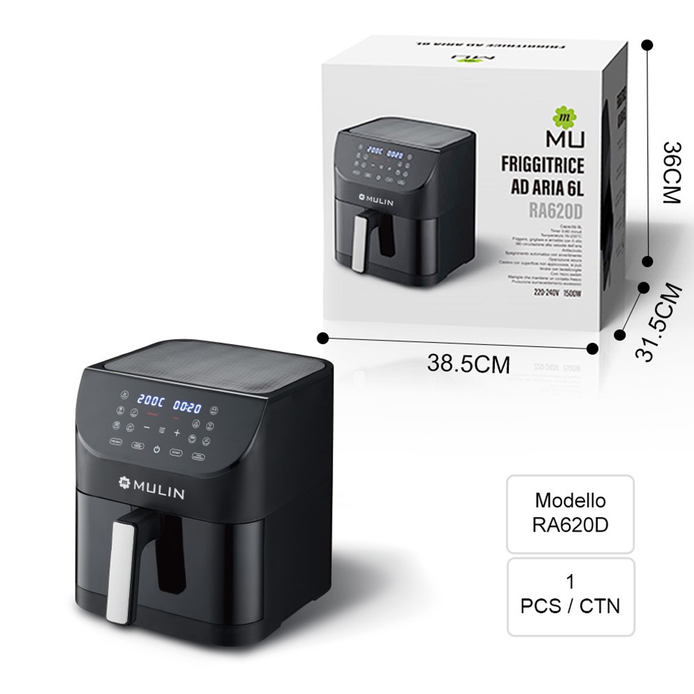 MU RA620D 1500W Air Fryer