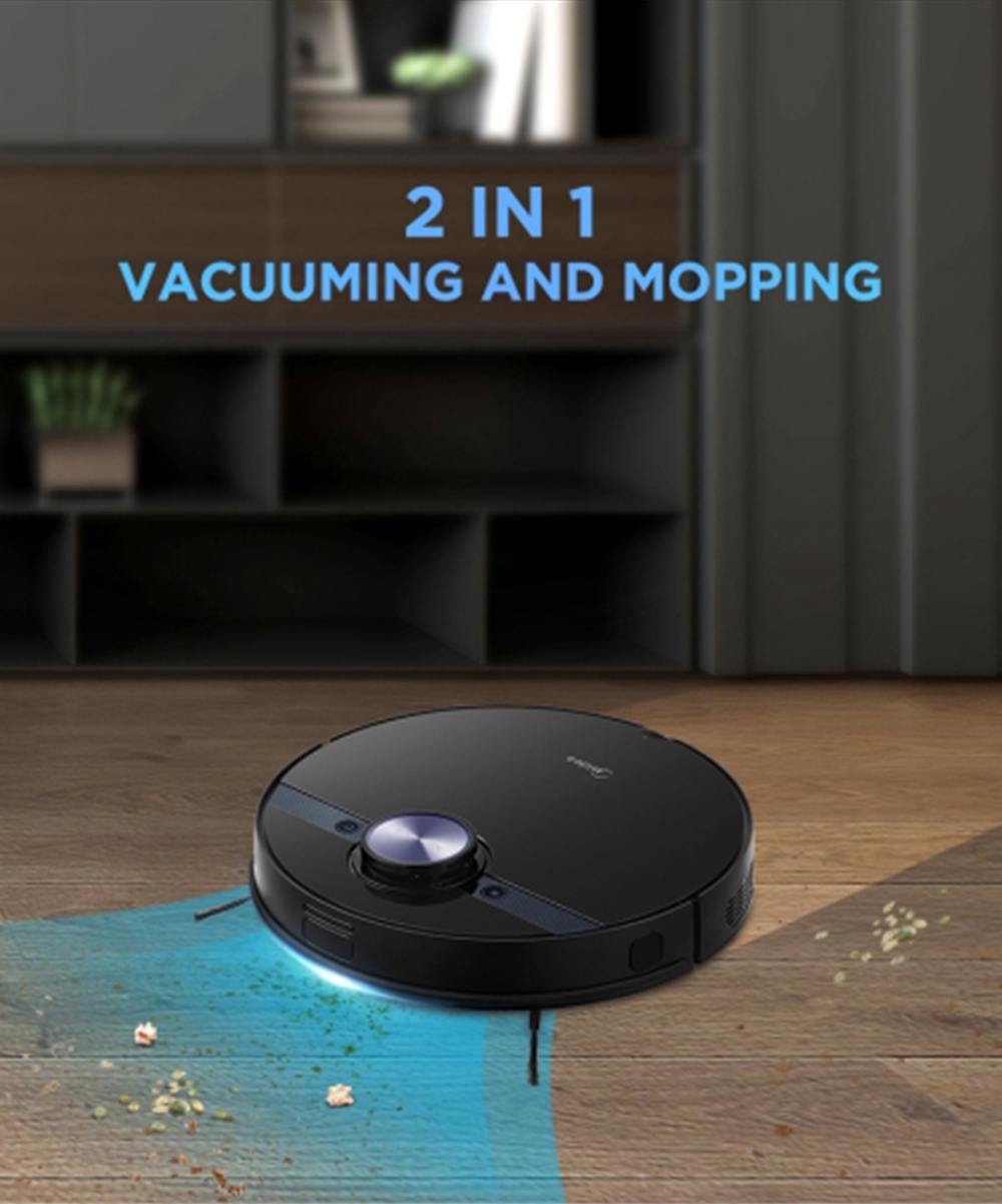 Refurbished Midea M7 Robot Vacuum Cleaner 2 in 1 Sweeping and Mopping 4000Pa Cyclone Suction LDS Smart Navigation Electronic Water Tank 450ml Dust Box APP Control - White