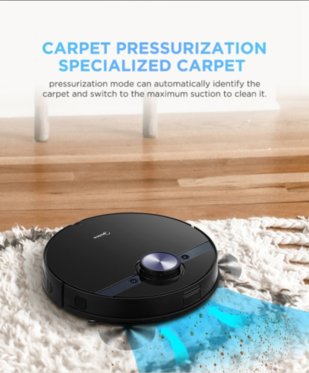 Refurbished Midea M7 Robot Vacuum Cleaner 2 in 1 Sweeping and Mopping 4000Pa Cyclone Suction LDS Smart Navigation Electronic Water Tank 450ml Dust Box APP Control - White