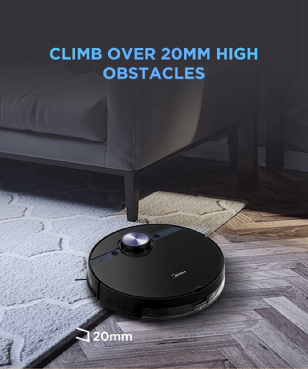 Refurbished Midea M7 Robot Vacuum Cleaner 2 in 1 Sweeping and Mopping 4000Pa Cyclone Suction LDS Smart Navigation Electronic Water Tank 450ml Dust Box APP Control - White