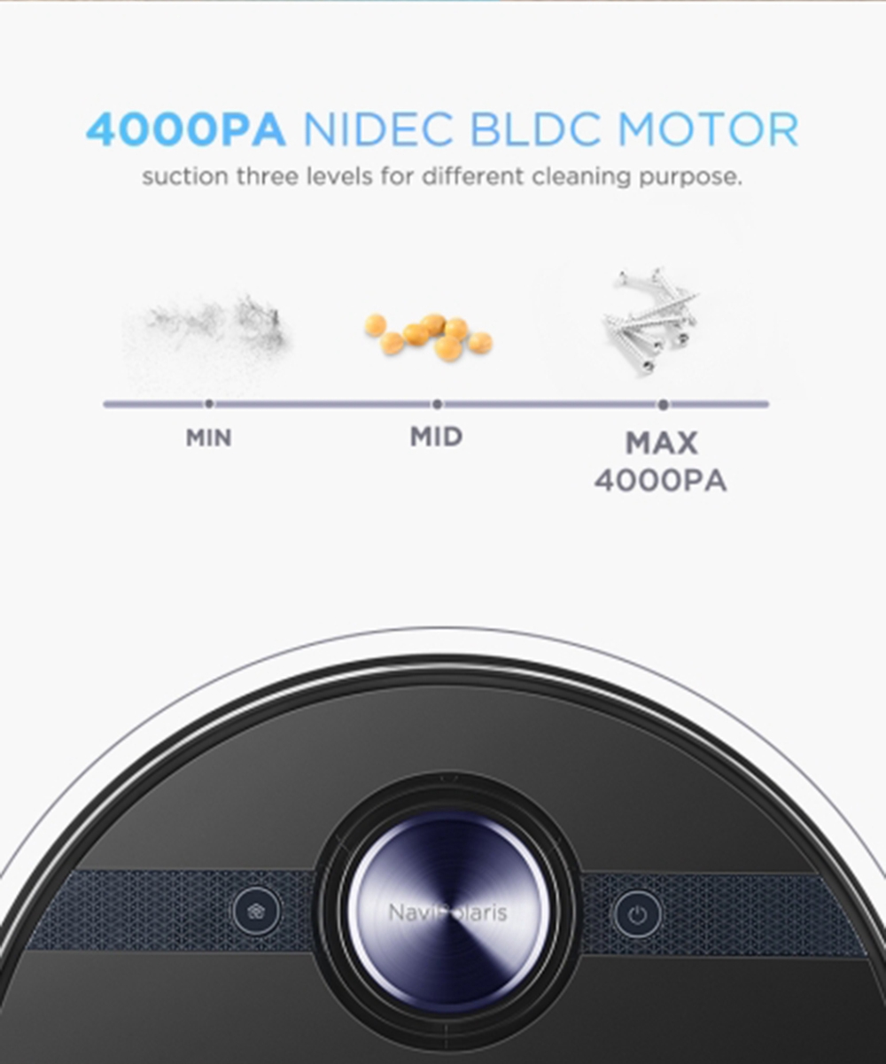 Refurbished Midea M7 Robot Vacuum Cleaner 2 in 1 Sweeping and Mopping 4000Pa Cyclone Suction LDS Smart Navigation Electronic Water Tank 450ml Dust Box APP Control - White