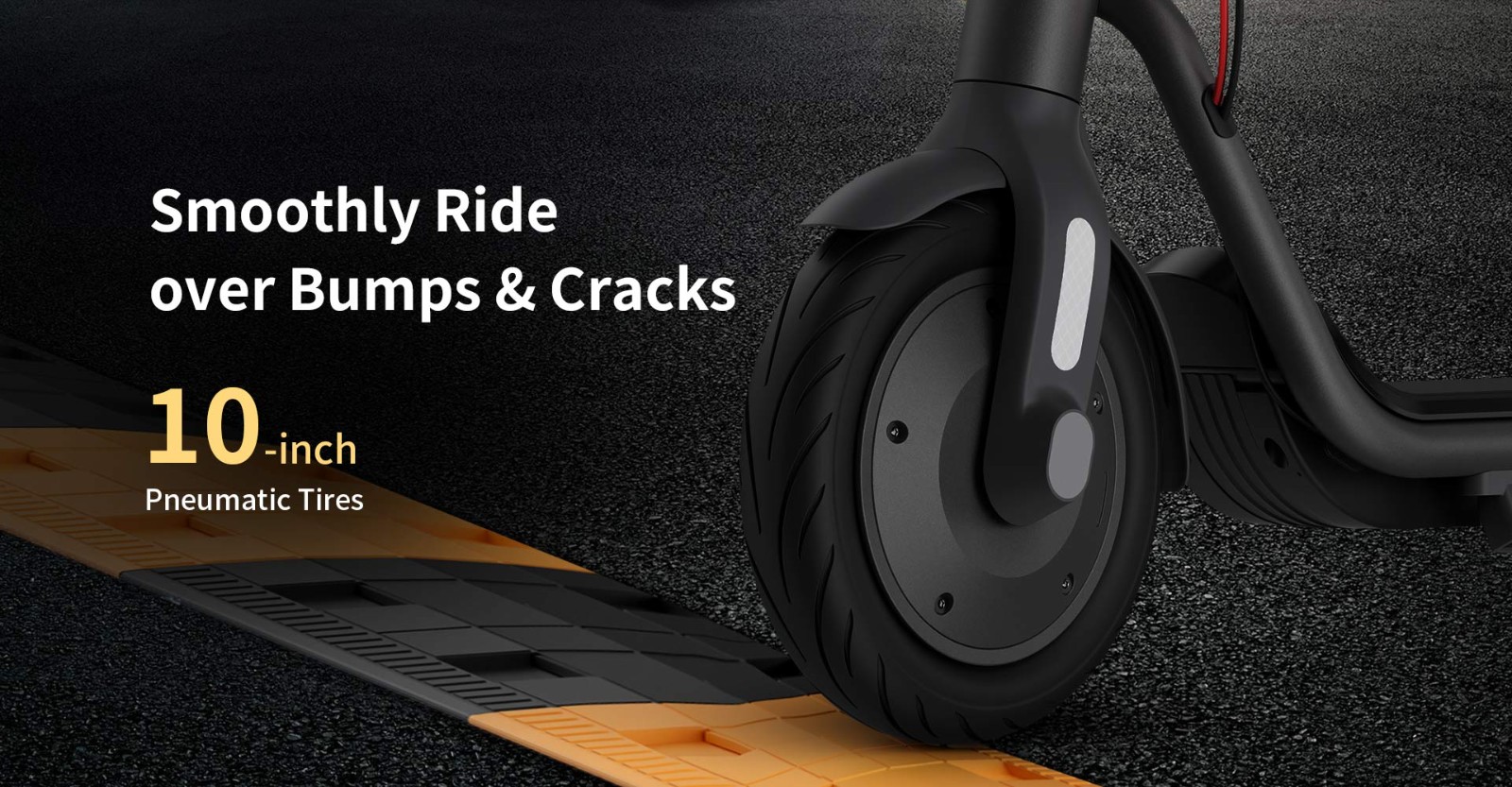 NAVEE V40 Electric Scooter Foldable 600W Max Power 40km Max Range 10'' Pneumatic Tires with AirTag Holder LED Display