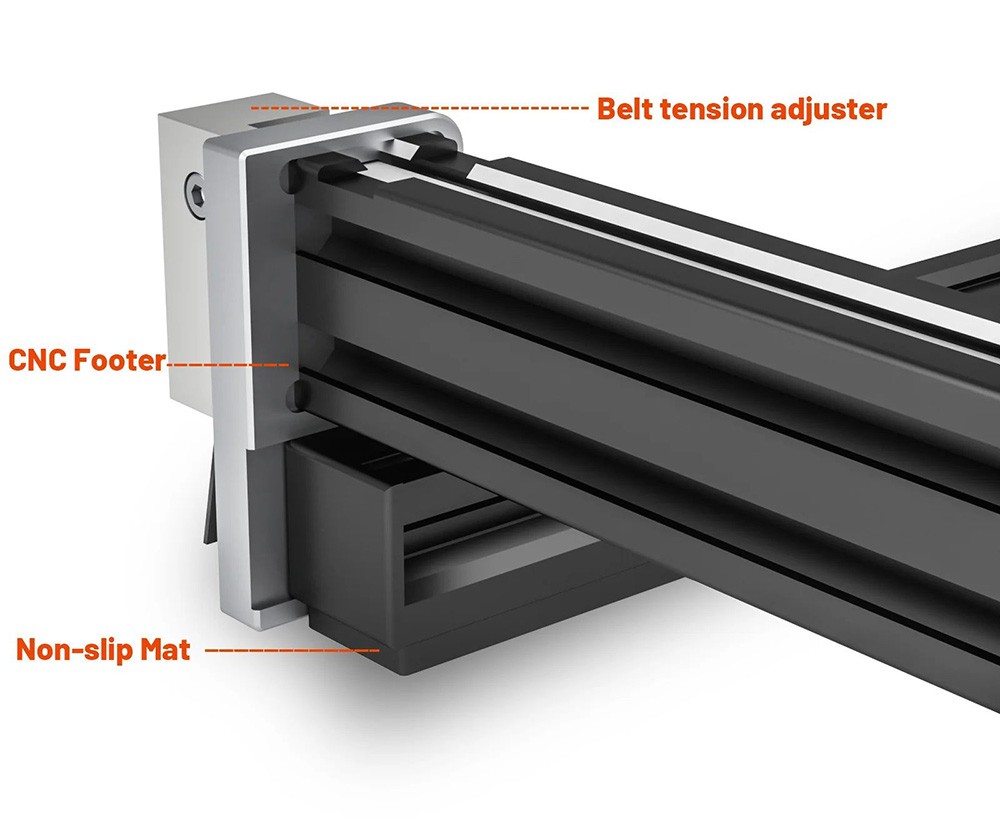 Laserová gravírovacia fréza NEJE 3 Max V2, výkon lasera 24 W, laserový modul E80, 0,06x0.06mm, ovládanie aplikácie, gravírovanie offline, 790x470mm