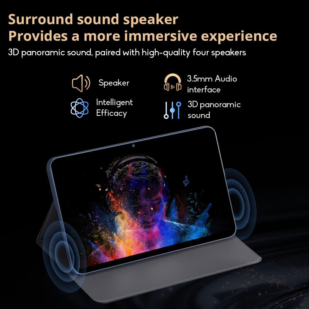 Ninkear T10 Pro Tablet 10.36in 2K IPS Full HD MT6769 Processor 2.0GHz 8-core, 6GB RAM 128GB ROM, Google Android 12 EU - Blue