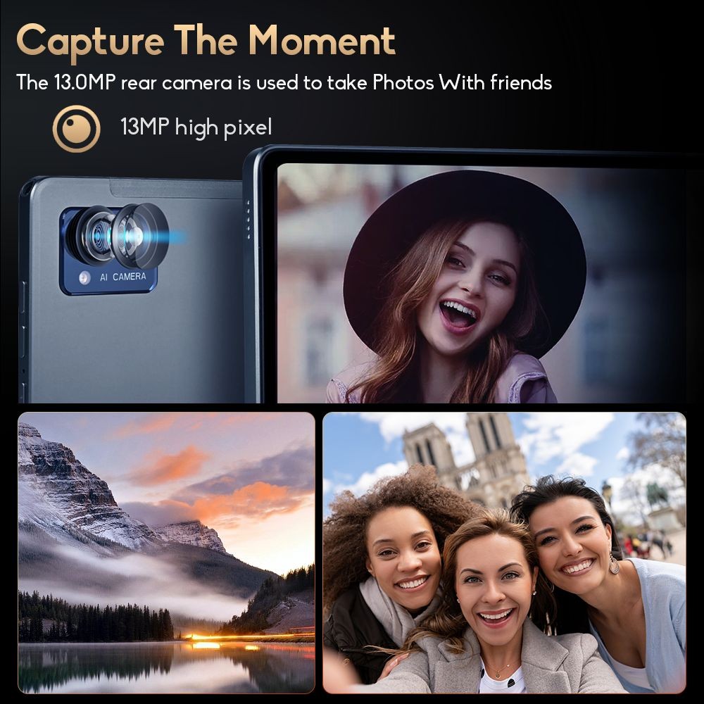 Ninkear T10 Pro Tablet 10.36in 2K IPS Full HD MT6769 Processor 2.0GHz 8-core, 6GB RAM 128GB ROM, Google Android 12 EU - Blue