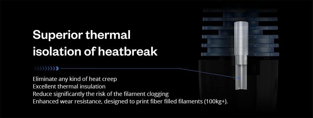 Phaetus Rapido 2 Plus UHF Hotend, 350 Celsius Max Printing Temperature, Compatible with Thermoplastic Filaments and Composite Materials