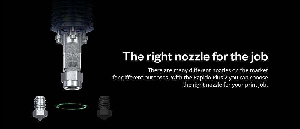 Phaetus Rapido 2 Plus UHF Hotend, 350 Celsius Max Printing Temperature, Compatible with Thermoplastic Filaments and Composite Materials