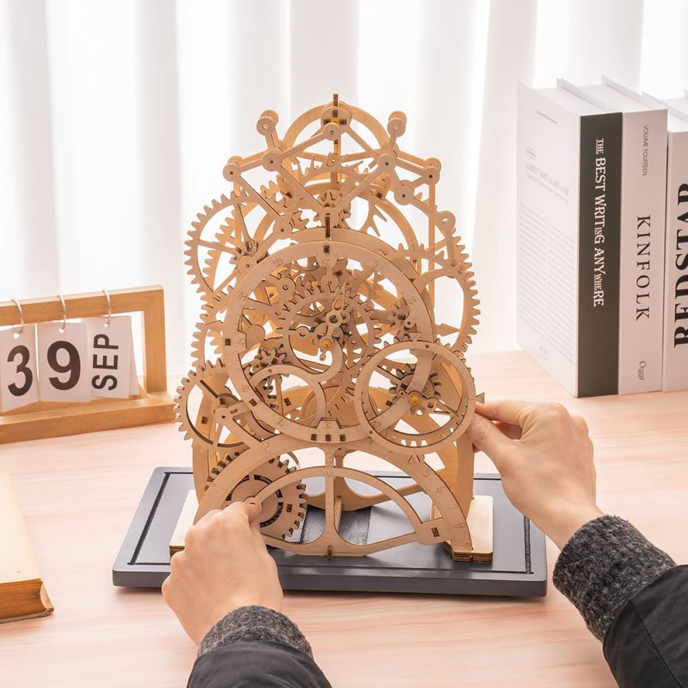 ROKR LK501 Pendulum Clock 3D Wooden Puzzle Kit, 170Pcs