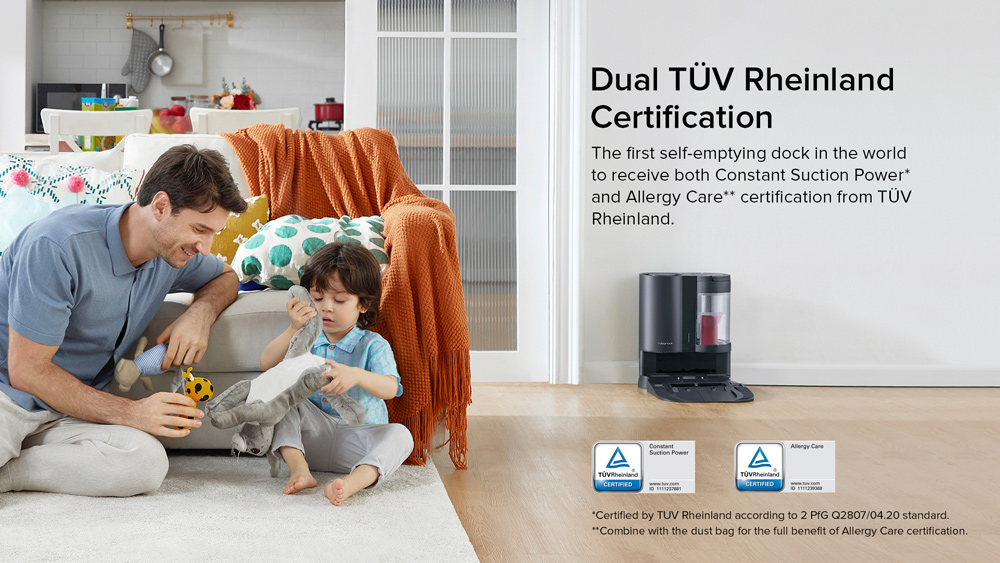 Refurbished Roborock Auto-Empty Dock for Roborock S7/S7 MaxV Automatic Suction Station Intelligent Dust Collection Constant Suction Power 1.8L Dust Bag Support  Allergy Care Works with Dustbag or Cyclone - Black