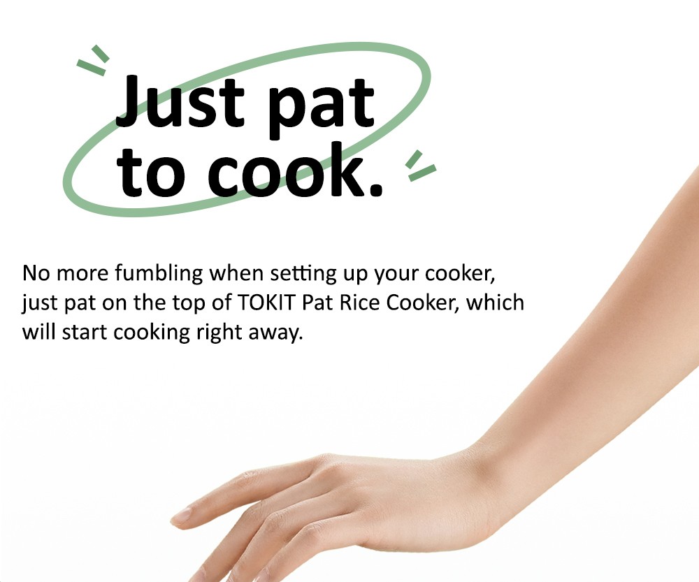 TOKIT Mini Rice Cooker, 1.5L Capacity for 1-3 People, Ceramic Coated Non-Stick Inner - Green