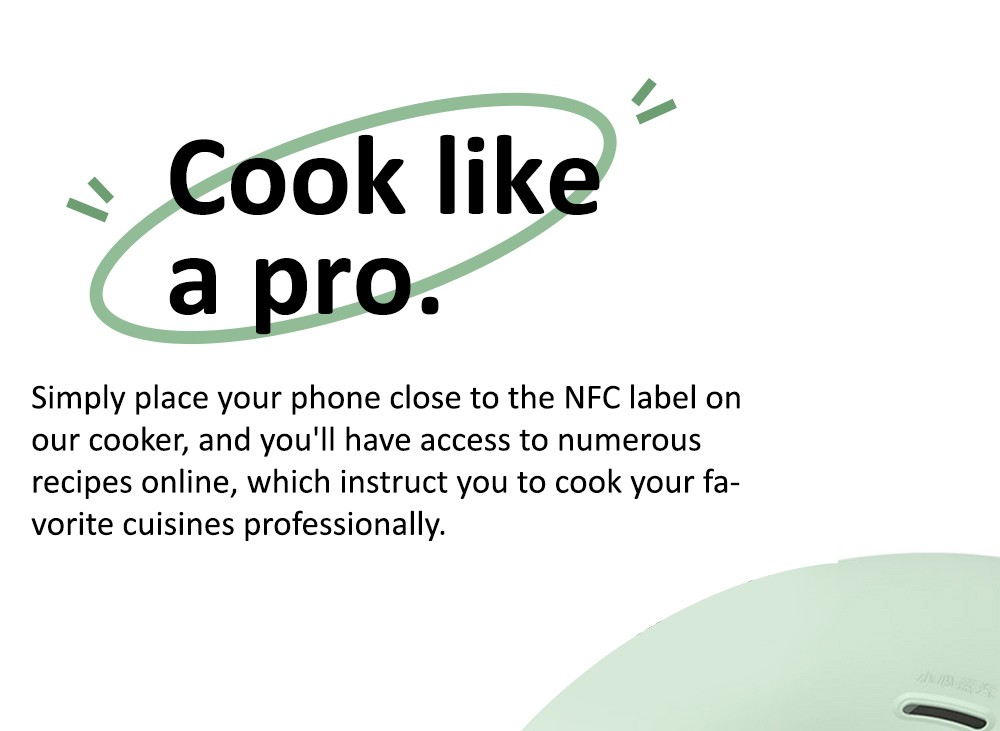 TOKIT Mini Rice Cooker, 1.5L Capacity for 1-3 People, Ceramic Coated Non-Stick Inner - Green